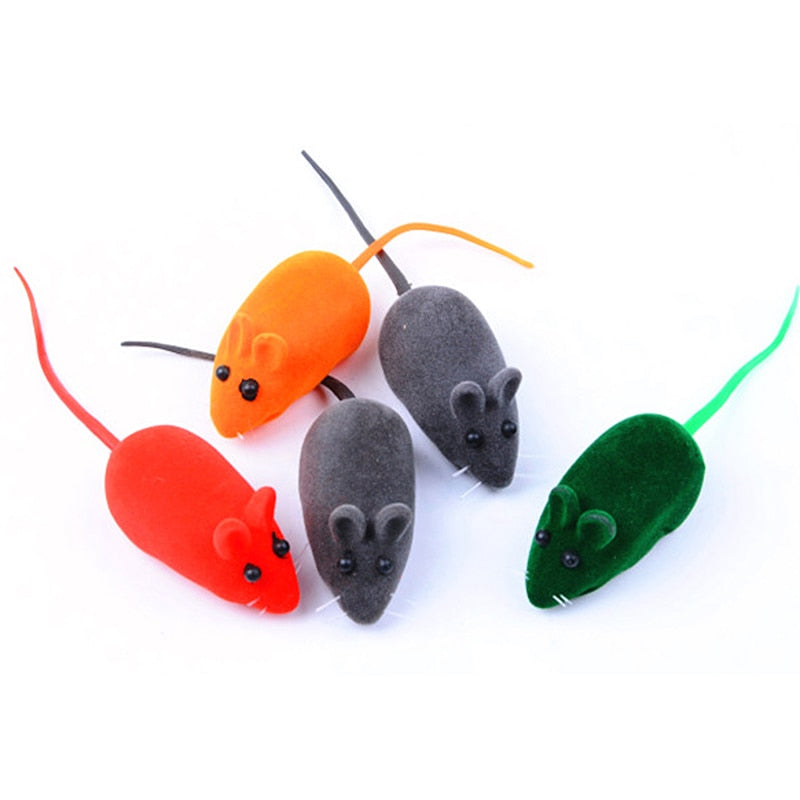 Interactive Sound Plush Rubber Vinyl Mouse Pet Cat Realistic Sound Toys