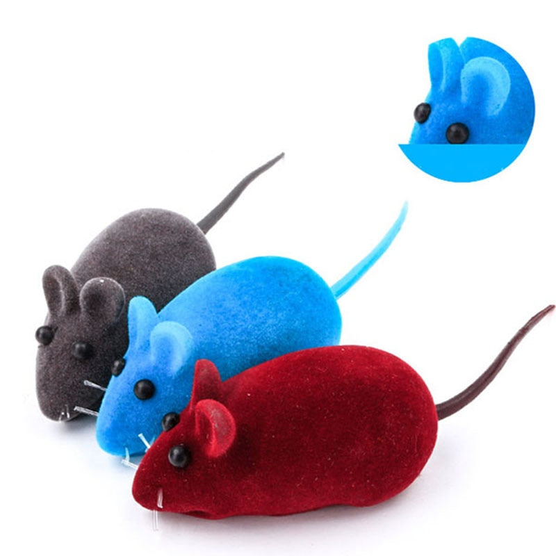 Interactive Sound Plush Rubber Vinyl Mouse Pet Cat Realistic Sound Toys