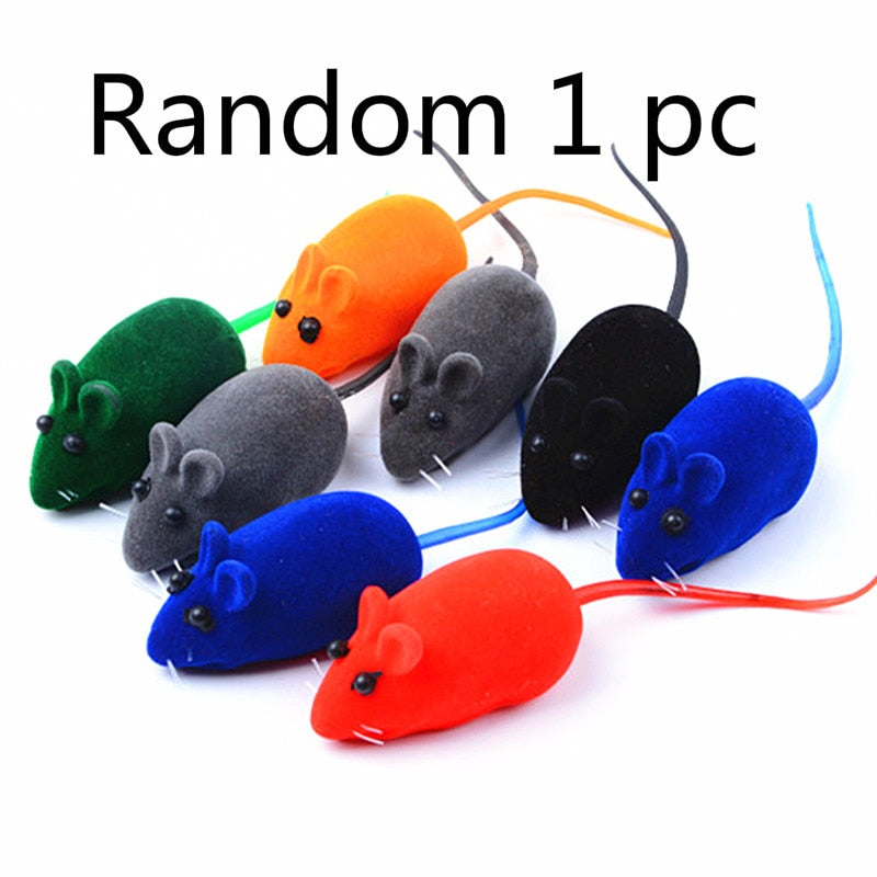 Interactive Sound Plush Rubber Vinyl Mouse Pet Cat Realistic Sound Toys