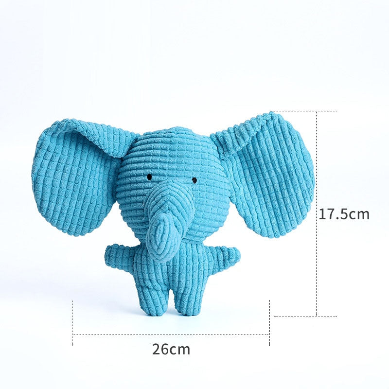 Fun Pet Toy Donkey Shape Corduroy Chew Toy For Dogs Puppy Squeaker