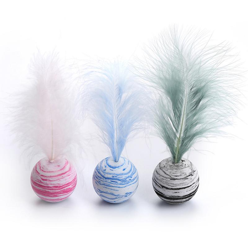Cat toy Ball Feather Funny Cat Toy Star Ball Plus Feather Ball Throwing Toys