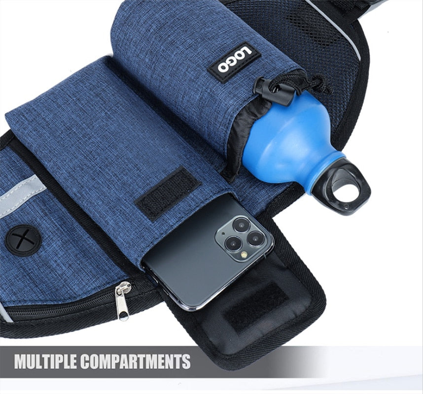 Running Training Dog Walking Waist Bag Reflective Elastic Traction Rope