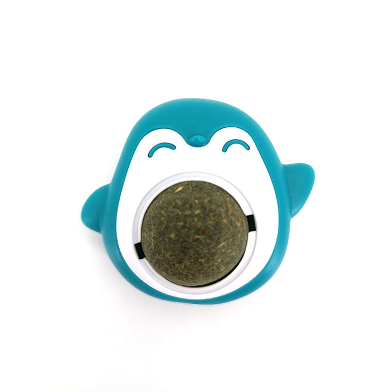 Natural Catnip Cat Wall Stick-on Ball Toy Treats Healthy Natural Removes