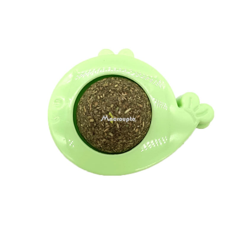 Natural Catnip Cat Wall Stick-on Ball Toy Treats Healthy Natural Removes