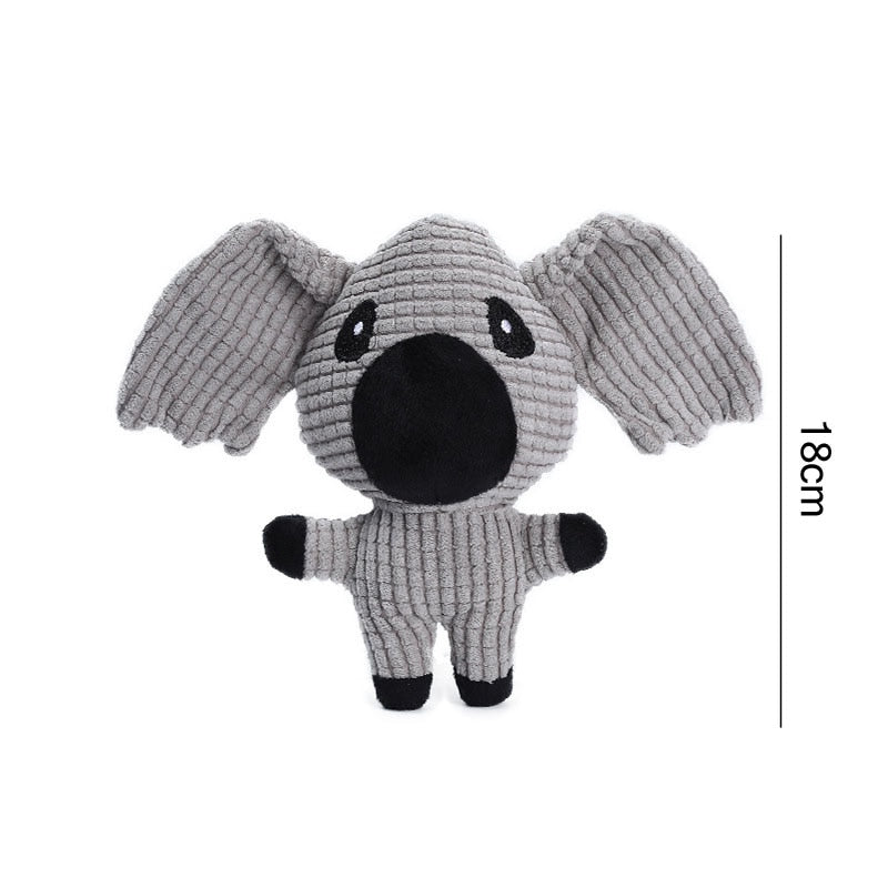 Fun Pet Toy Donkey Shape Corduroy Chew Toy For Dogs Puppy Squeaker