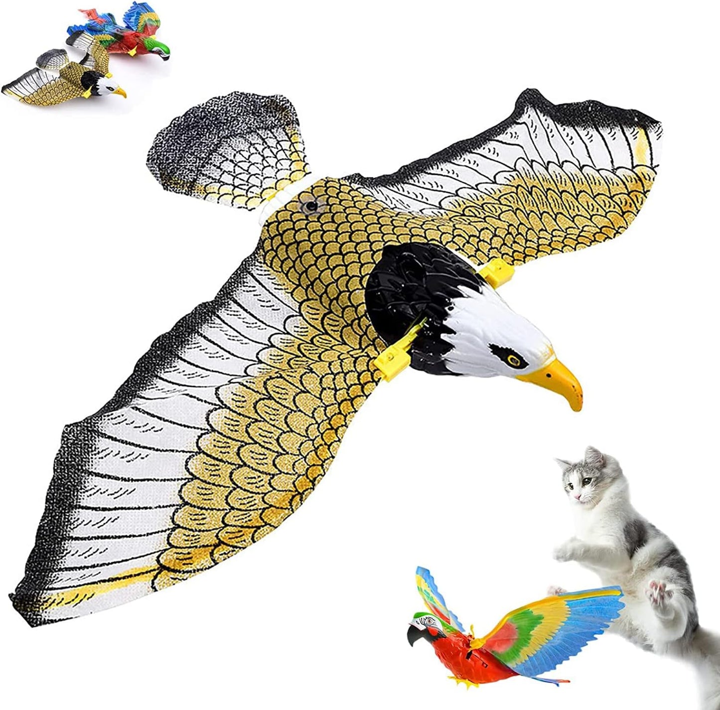 Electric Flying Bird Cat Toy Bird Simulation Interactive Hanging Parrot