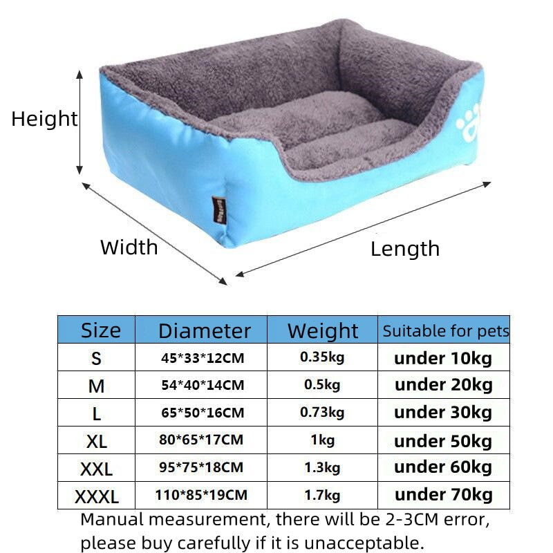 S-3XL Large Pet Cat Dog Bed 13Colors Warm Cozy Dog House Soft