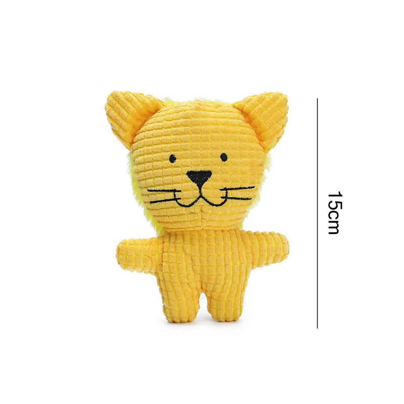 Fun Pet Toy Donkey Shape Corduroy Chew Toy For Dogs Puppy Squeaker