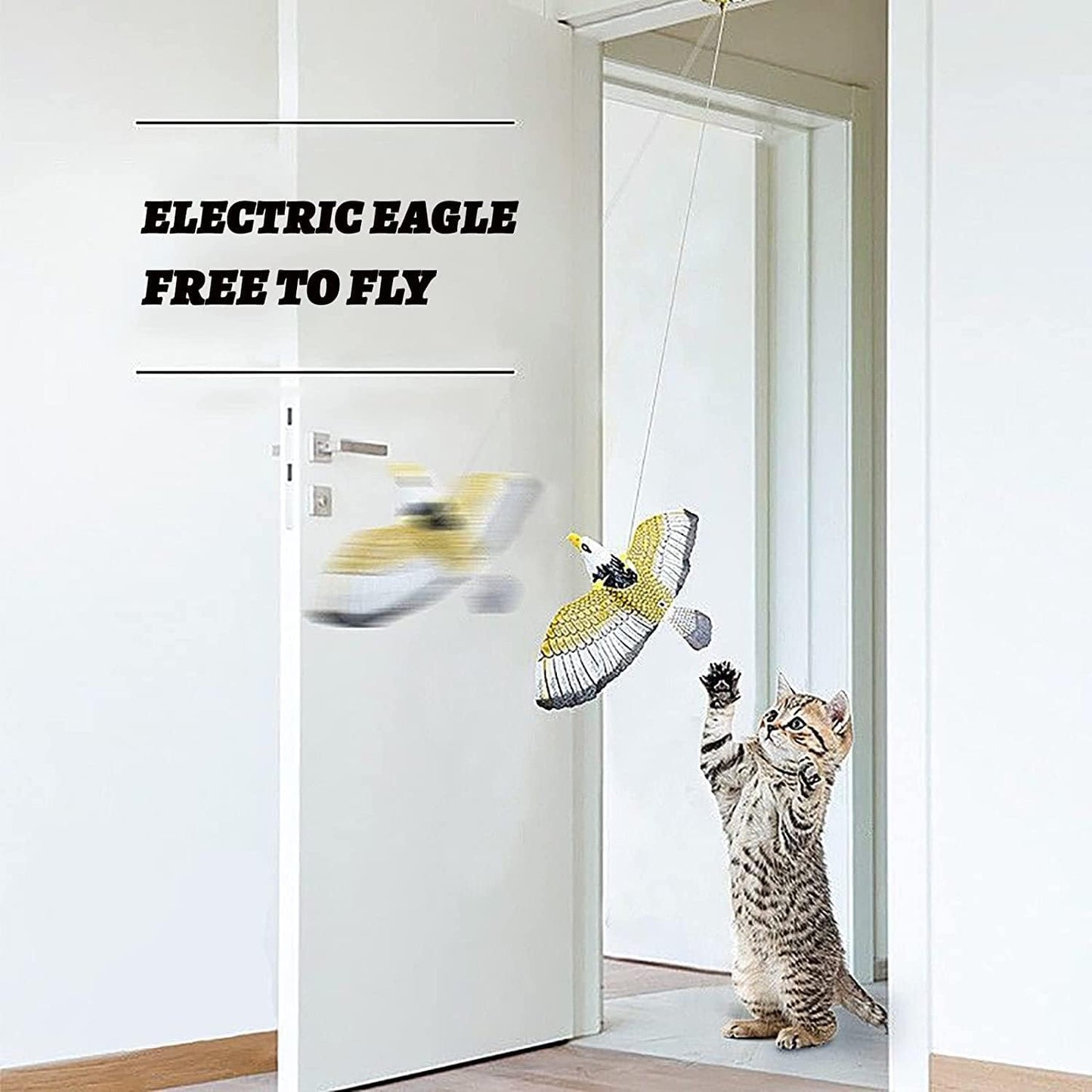 Electric Flying Bird Cat Toy Bird Simulation Interactive Hanging Parrot