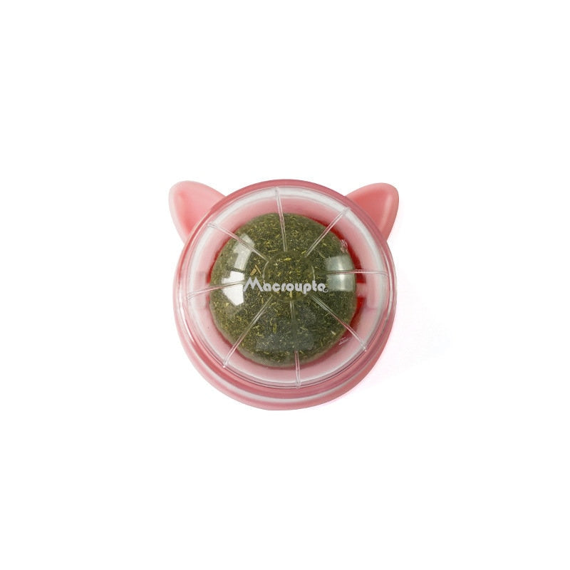 Natural Catnip Cat Wall Stick-on Ball Toy Treats Healthy Natural Removes