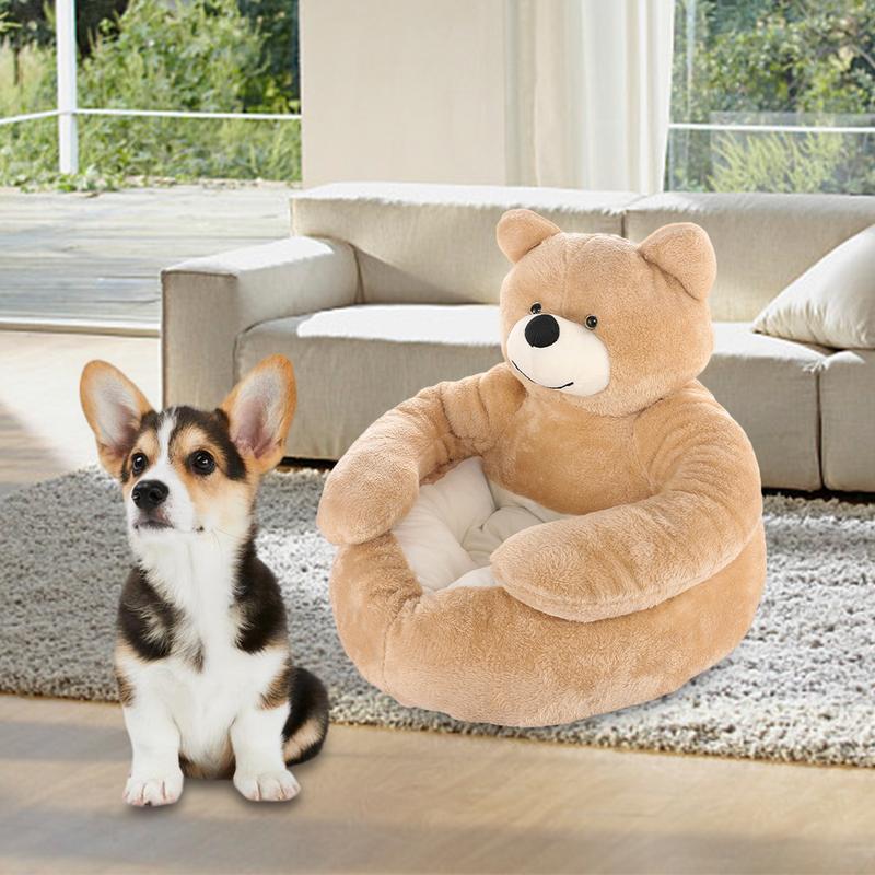 Super Soft Pet Bed Cute Bear Winter Warm Hug Dog Sleeping