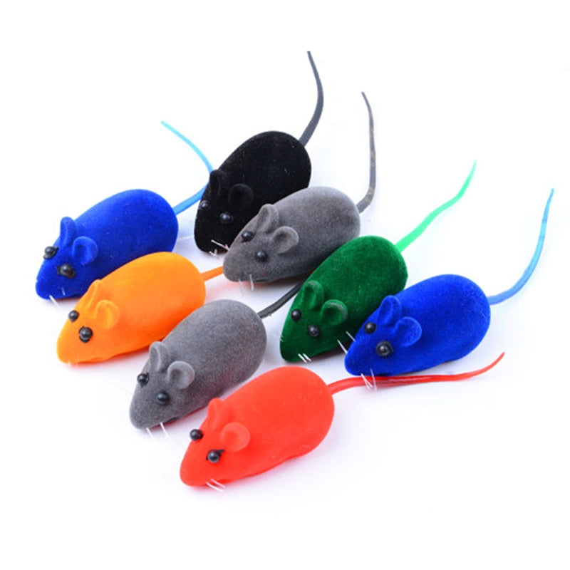 Interactive Sound Plush Rubber Vinyl Mouse Pet Cat Realistic Sound Toys