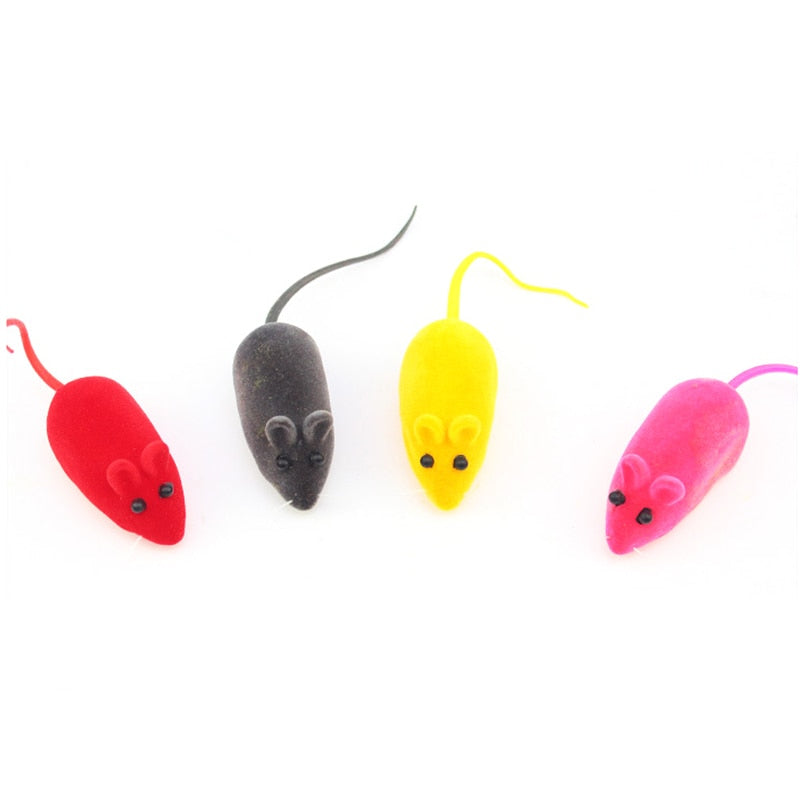 Interactive Sound Plush Rubber Vinyl Mouse Pet Cat Realistic Sound Toys