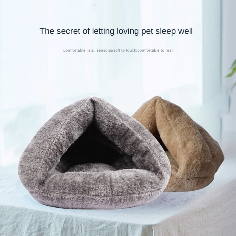 Pet Bed Super Soft Washable Plush  Kennel Deep Sleep  Litter Mat