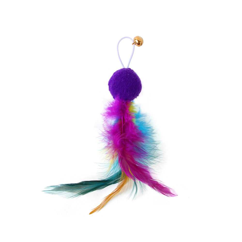 Wire Feather Cat Tickling Stick Pet Products for Cats Pet Cat Toys