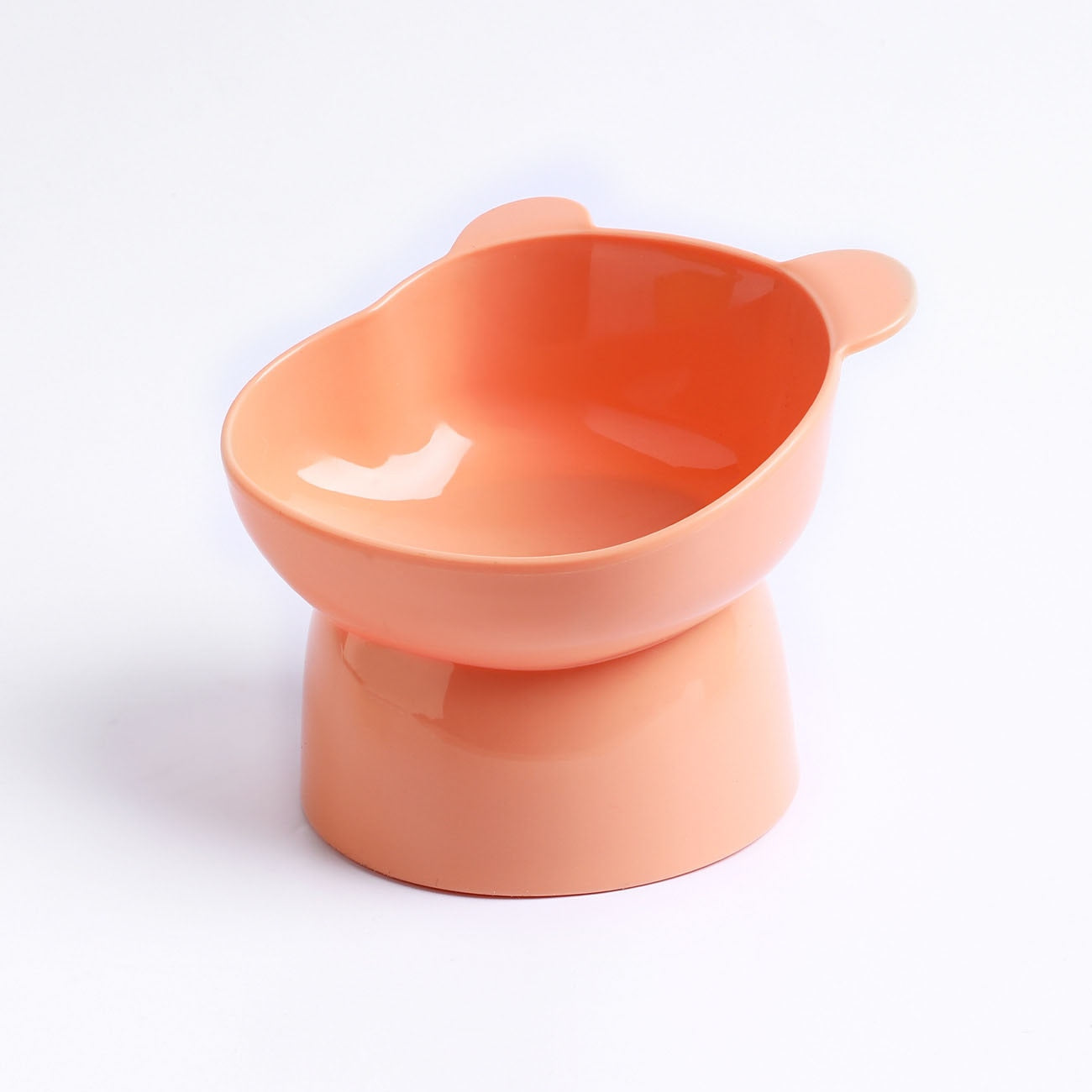 Pet Bowl Large Capacity Cats Bowls Oblique Mouth Cute Cartoon