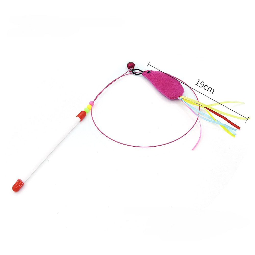 Wire Feather Cat Tickling Stick Pet Products for Cats Pet Cat Toys