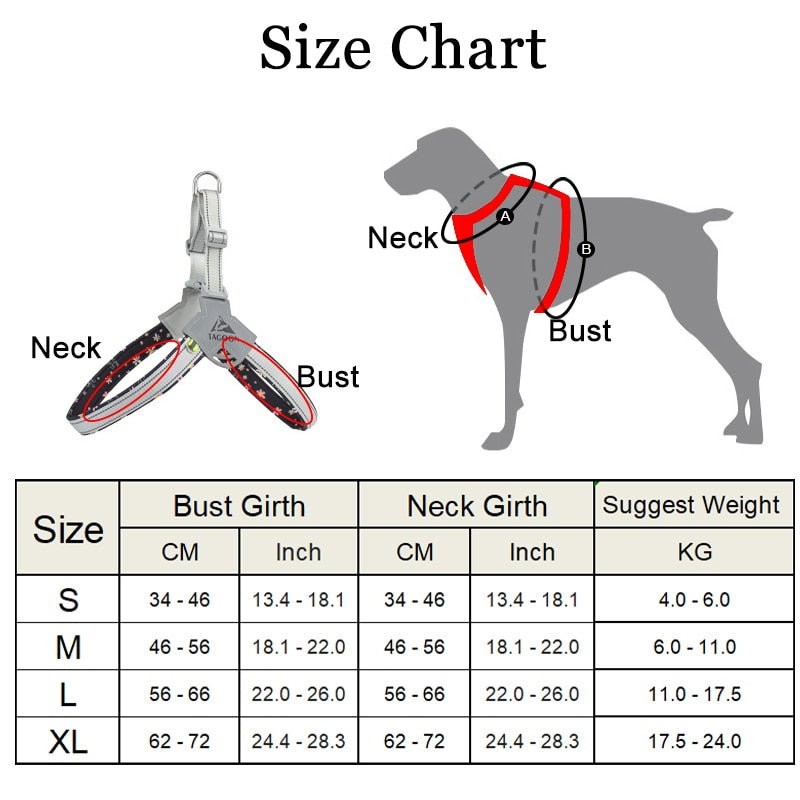 Reflective Dog Harness For Small Large Dogs Puppy Harnesses