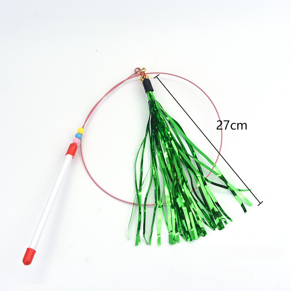 Wire Feather Cat Tickling Stick Pet Products for Cats Pet Cat Toys