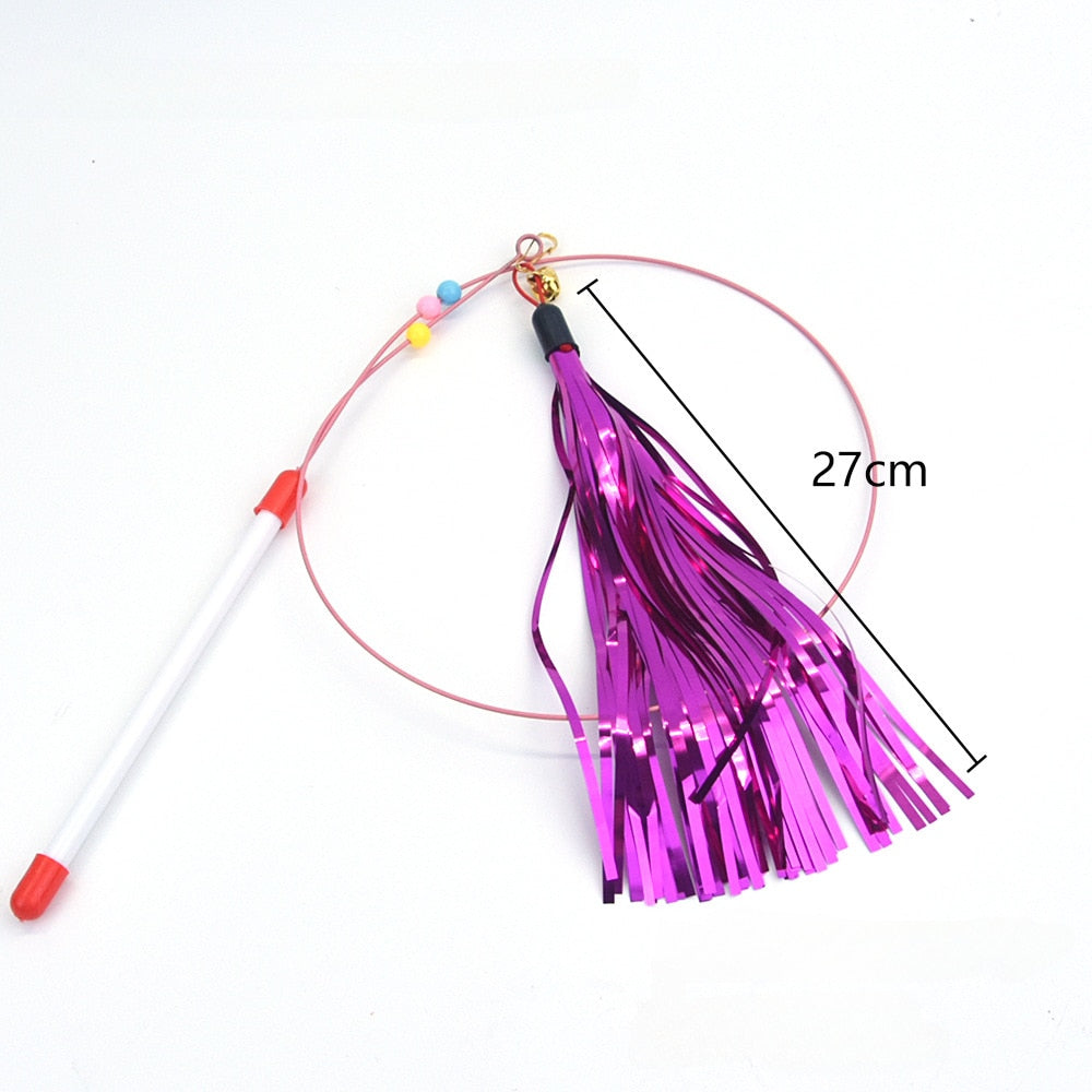Wire Feather Cat Tickling Stick Pet Products for Cats Pet Cat Toys
