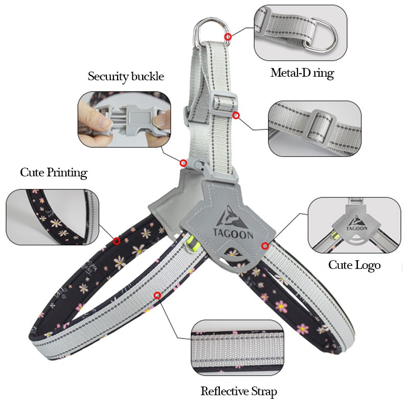Reflective Dog Harness For Small Large Dogs Puppy Harnesses