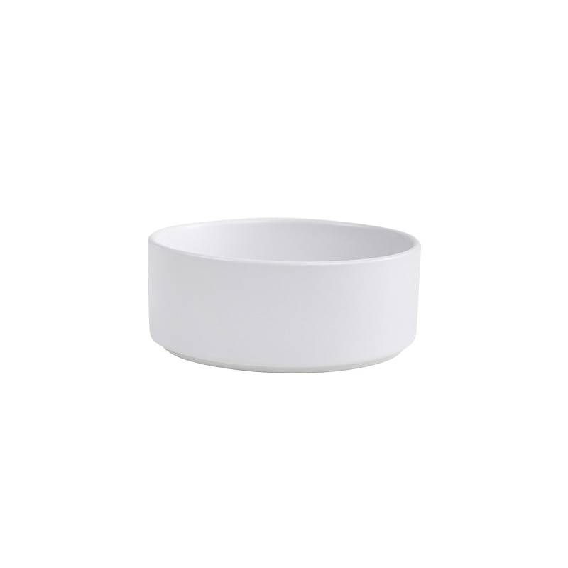 Ceramic Dog Bowl Cat Food Water Bowls with Wood Stand No Spill