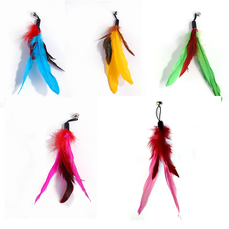 Wire Feather Cat Tickling Stick Pet Products for Cats Pet Cat Toys