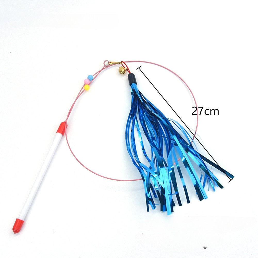 Wire Feather Cat Tickling Stick Pet Products for Cats Pet Cat Toys