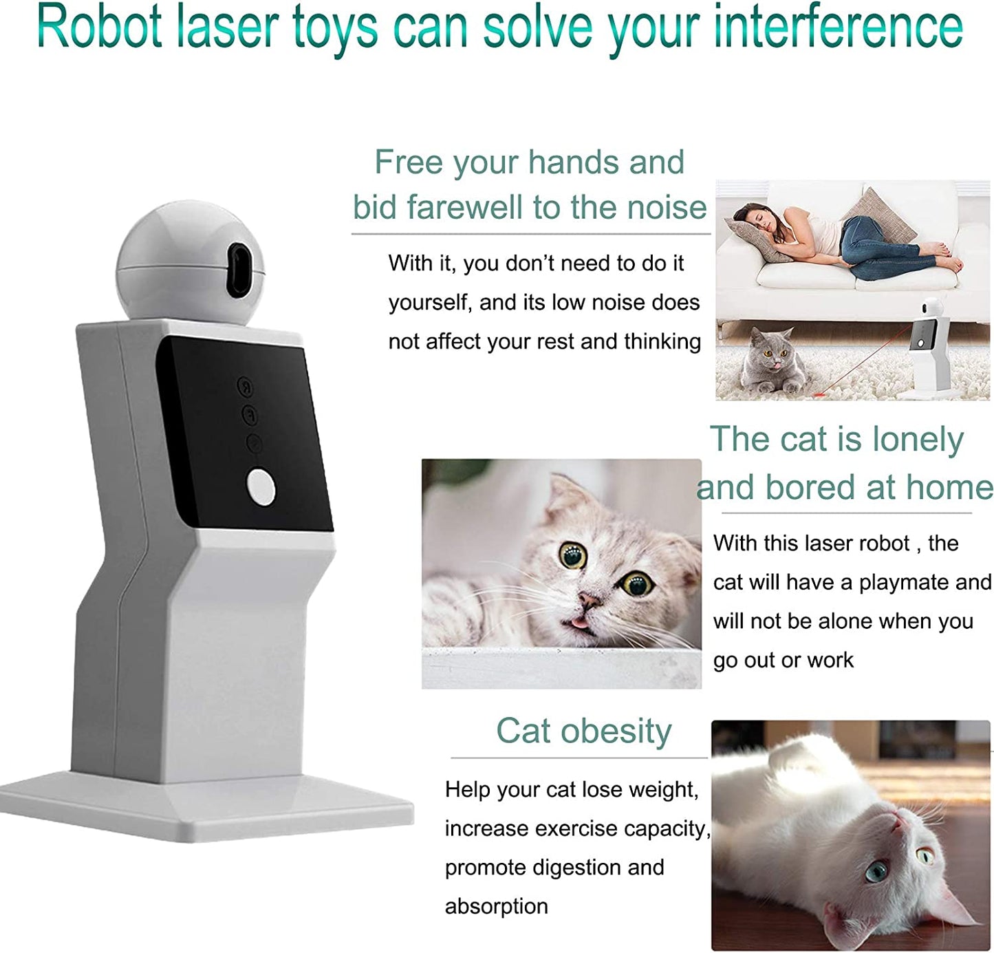 Cat Laser Toy Automatic,Random Moving Interactive Laser Cat Toy