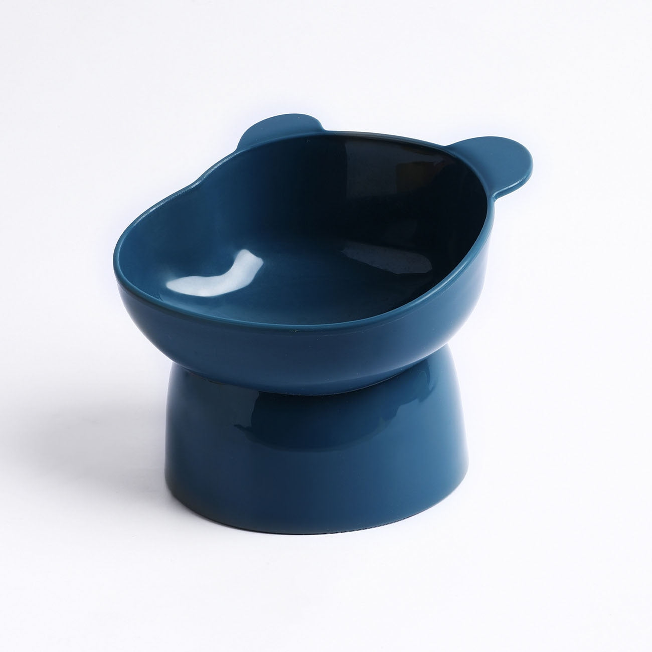 Pet Bowl Large Capacity Cats Bowls Oblique Mouth Cute Cartoon