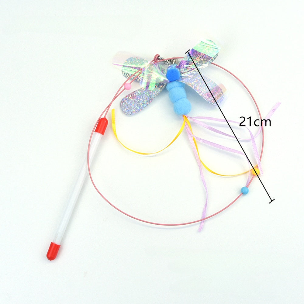 Wire Feather Cat Tickling Stick Pet Products for Cats Pet Cat Toys