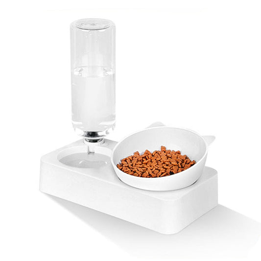 Plastic Cat Gravity Water and Food Bowls Elevated Cat Bowls Raised