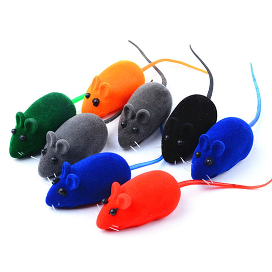 Interactive Sound Plush Rubber Vinyl Mouse Pet Cat Realistic Sound Toys