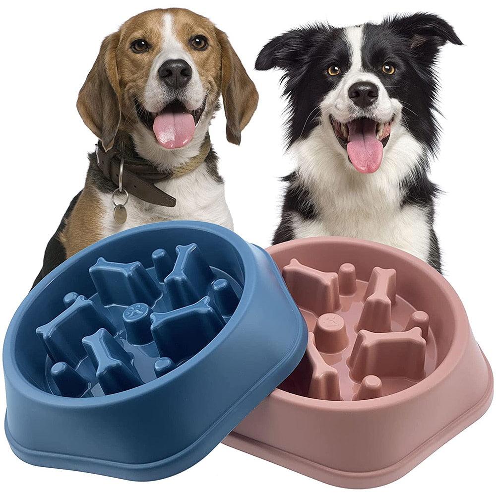 Pet Dog Bowl Dog Slow Feeder Bowl Puppy Cat Slow Eating Dish Bowl