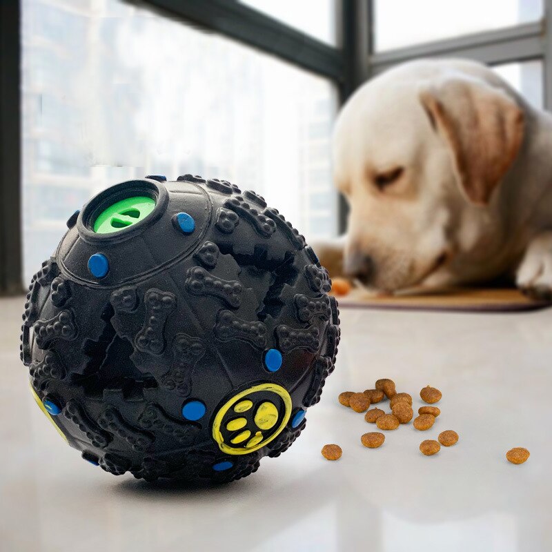 Leaky Food Ball Strange Barking Sound Teeth Resistant Bite Vocal Toys